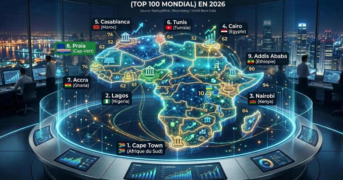 Top 10 des écosystèmes de startup africaines dans le top 100 mondial en 2026